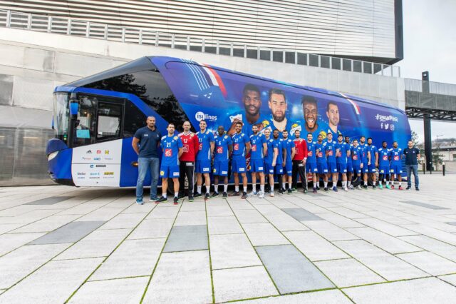 Transdev transporteur officiel équipe de France masculine Handball bus transport évenementiel