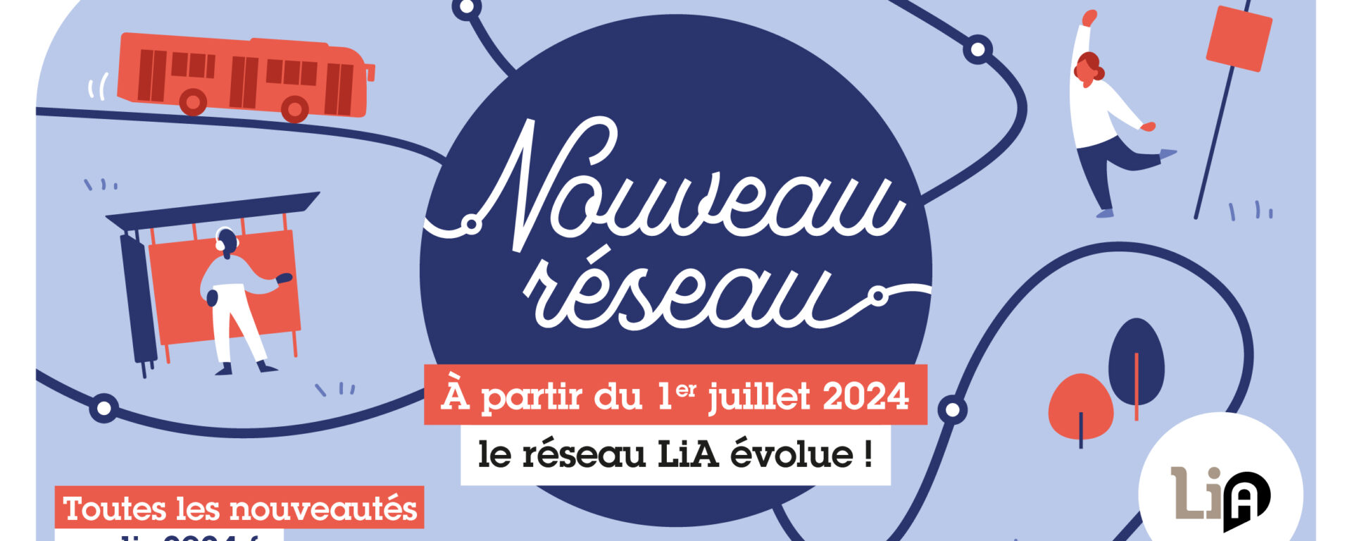 Affiche pour le nouveau réseau LiA au Havre