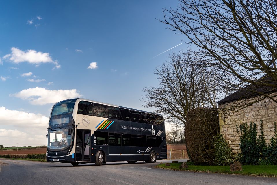 Transdev Yorkshire black Skyclass Pride of the North Bus