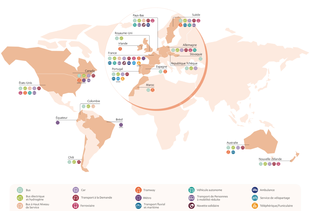 Carte Notre présence dans le monde