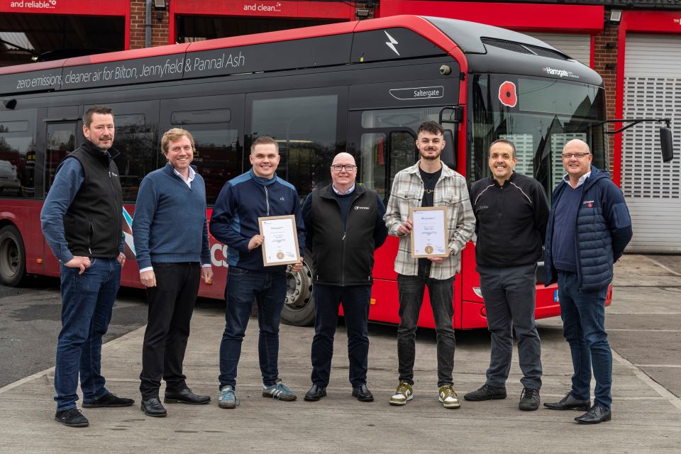 Transdev Group With Newly Qualified Engineers Owen and Matthew