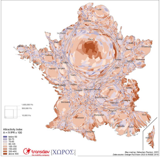 Carte index d'attractivité