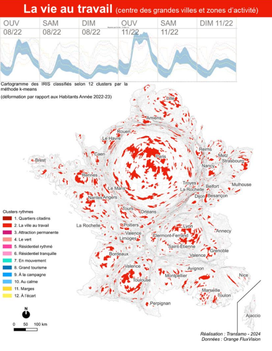 Carte de la vie au travail