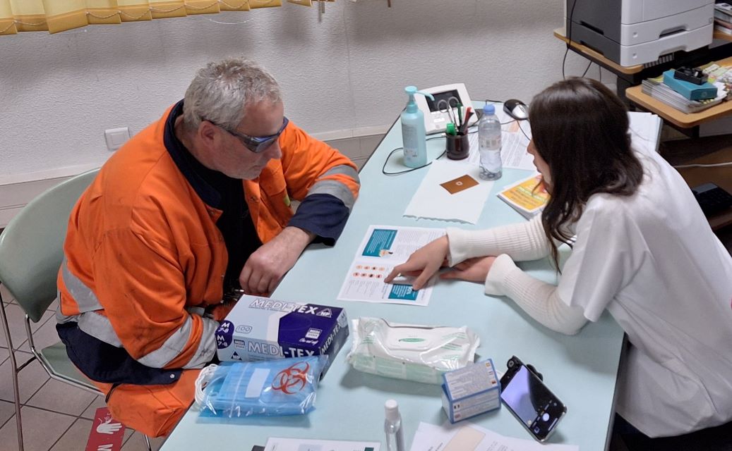 Salarié de la STAS Saint Etienne lors de la première consultation médicale spécialisée STAS